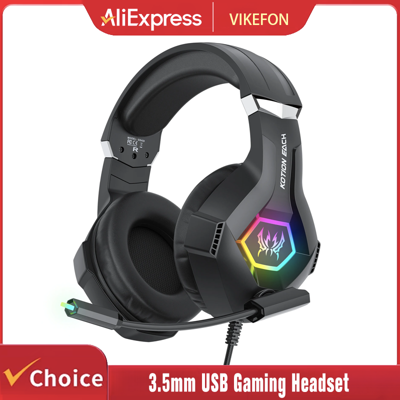 Gaming Headset With Mic Rgb - Mikrofonlu Oyun Kulaklığı Dinamik RGB/In-line kontrolü