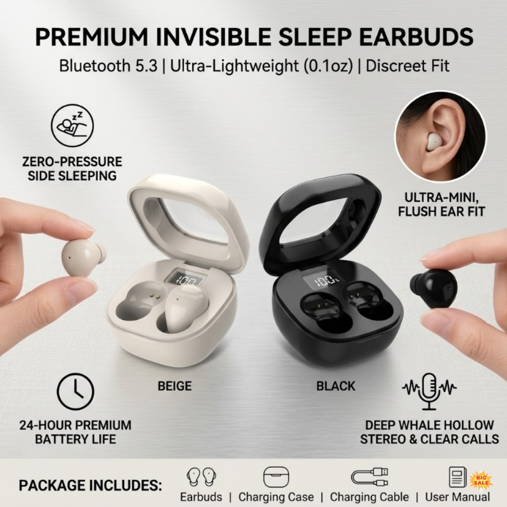 Ultra Küçük TWS Kablosuz Kulak - Sleep Mask Headphones Bluetooth incelemesi ve fiyatı
