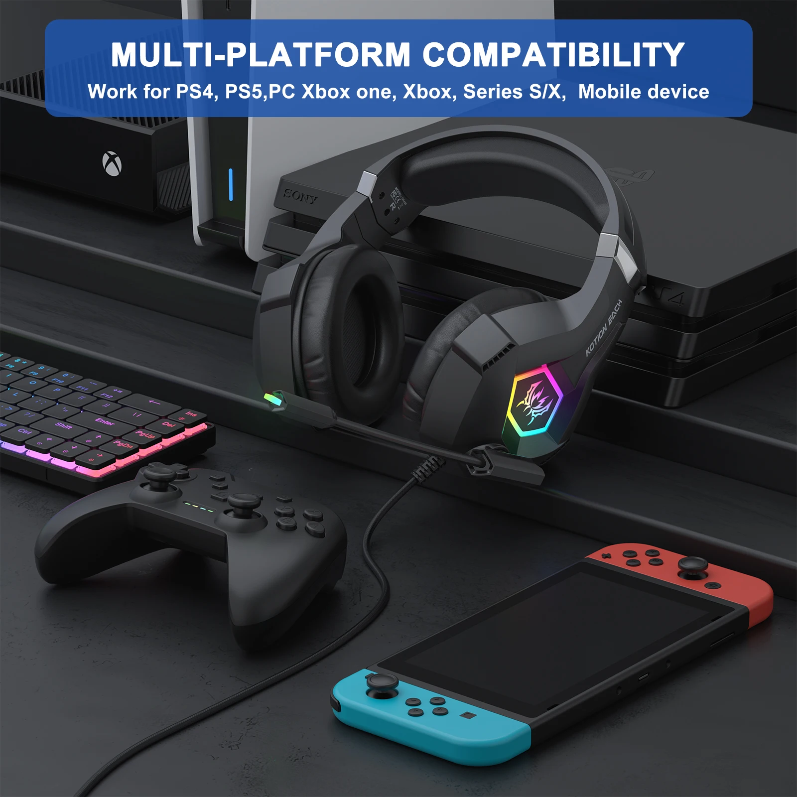 7.1 Çevresel Sesli Kablolu Oyu - Gaming Headset With Mic Rgb incelemesi ve fiyatı